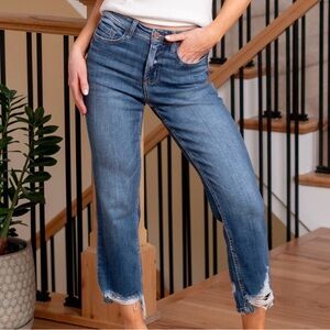 Flying Monkey High Rise Crop Straight Jeans Ambler Size 25